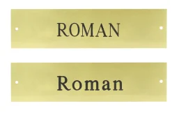 Brass Halter Nameplate - 3 lines