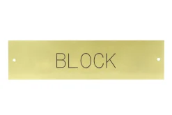 Brass Halter Nameplate - 3 lines