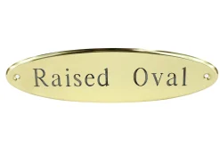 Brass Raised Oval Nameplate