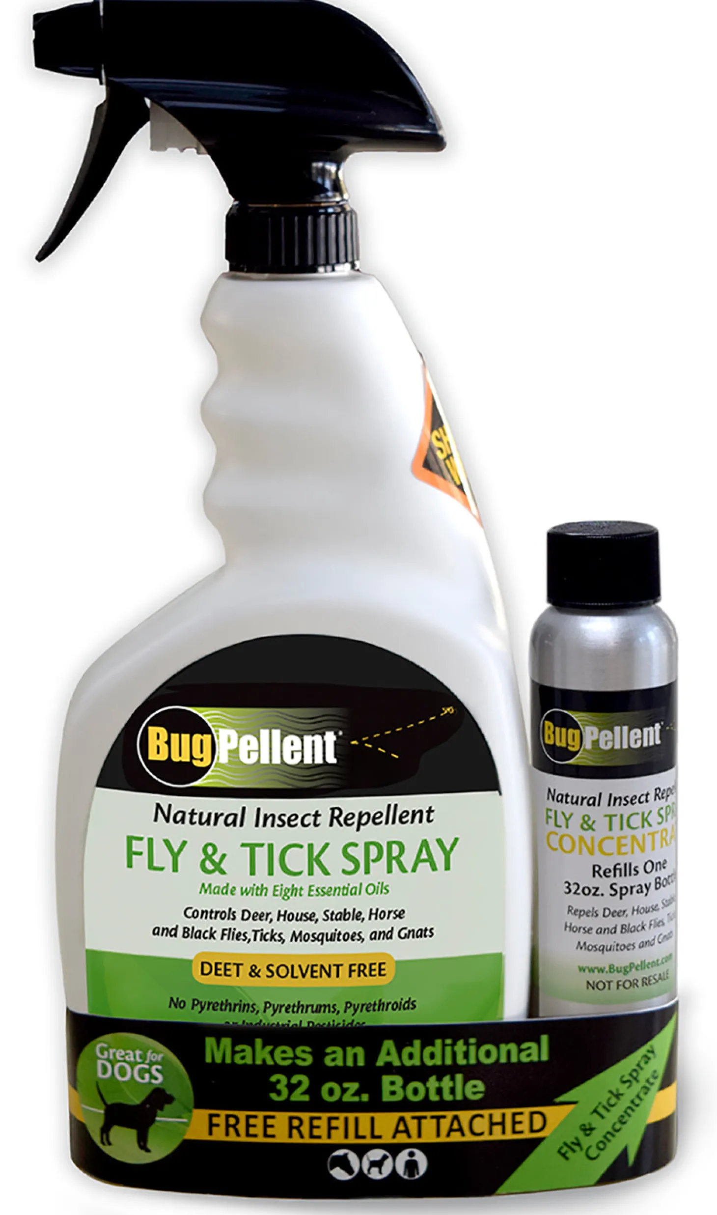 BugPellent® Natural Fly & Tick Spray Set
