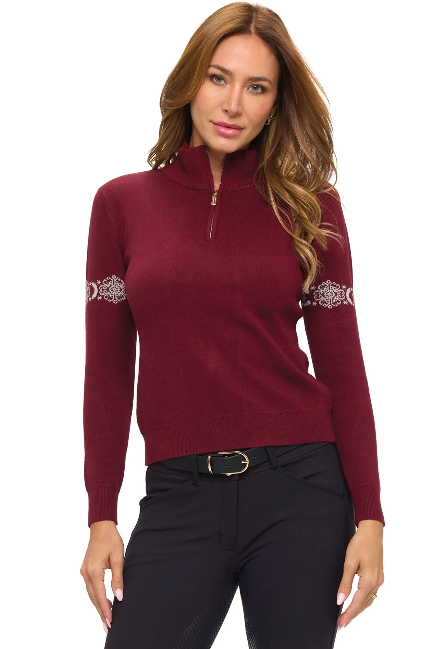 Dancing Equestrian Ladies’ "Snowflake" Sweater