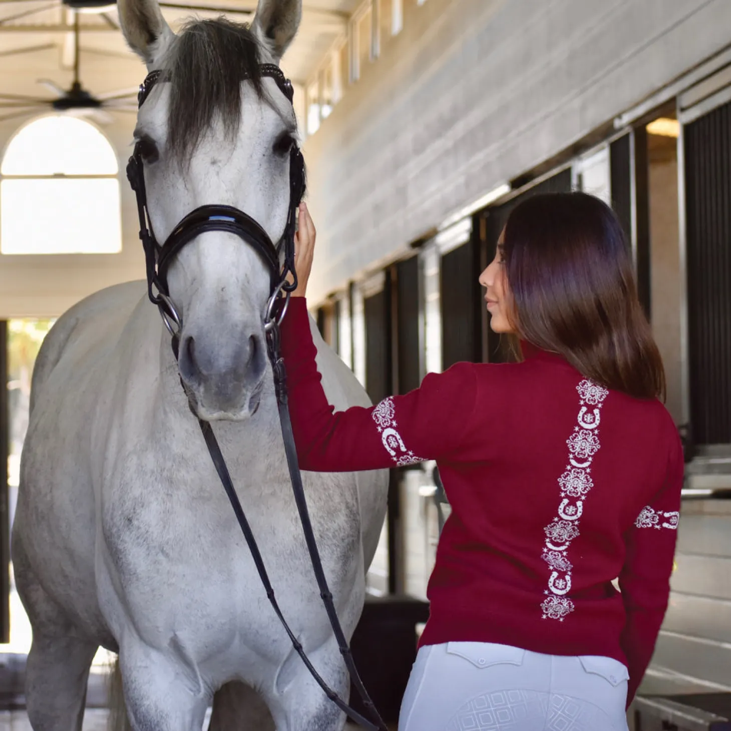 Dancing Equestrian Ladies’ "Snowflake" Sweater