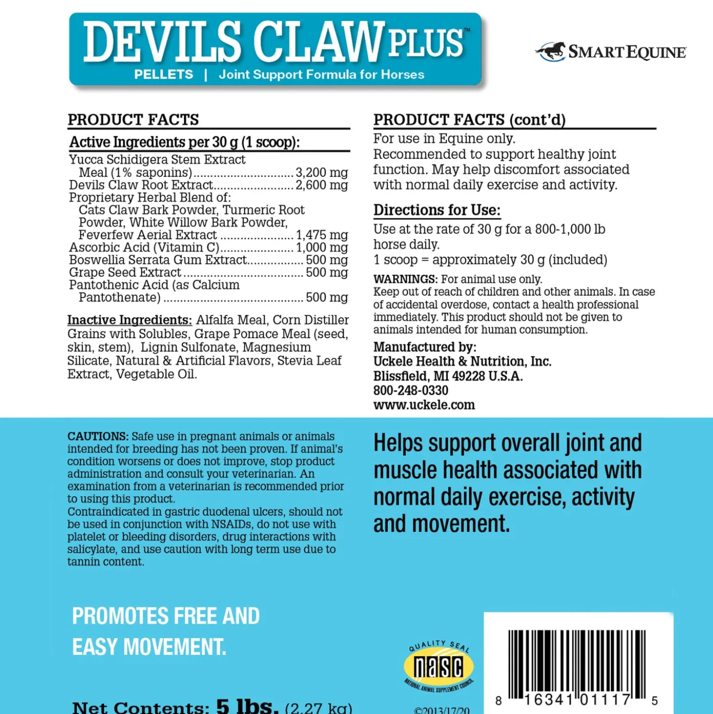 Devil's Claw Plus™ Pellets by SmartEquine™ - 5 lbs.