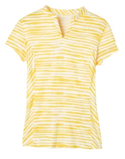 Dover Saddlery® Ladies’ Notch-V Stripe Short Sleeve Shirt