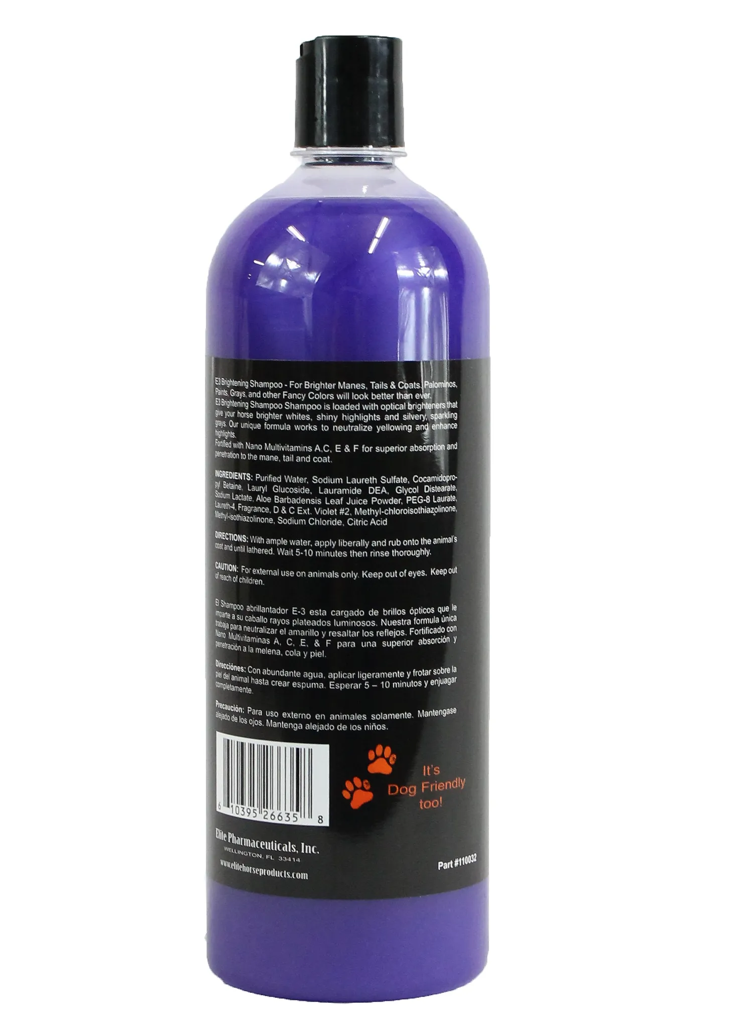 E3® Elite Equine Evolution Brightening Shampoo - Quart