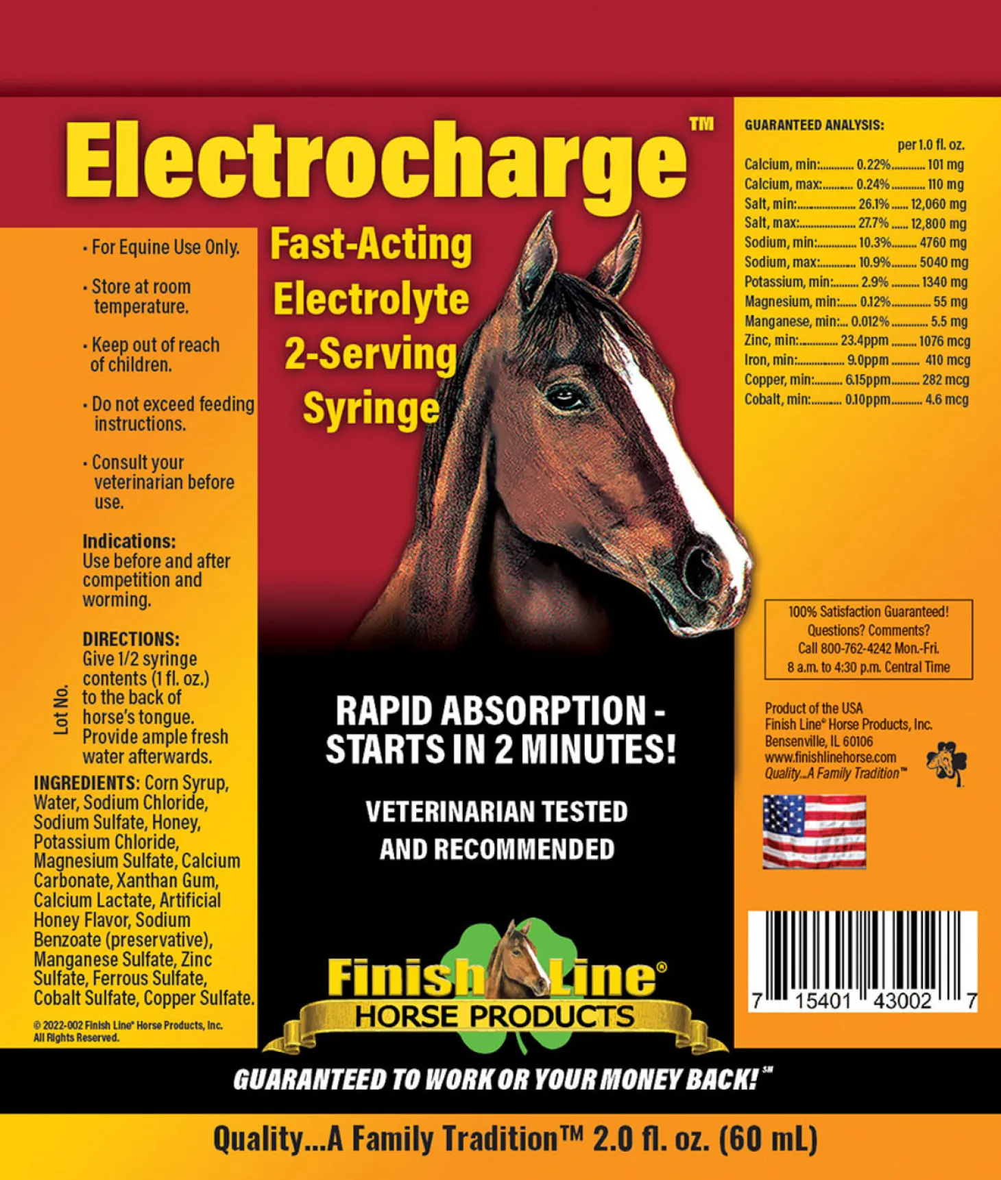 Finish Line® Electrocharge™ Fast-Acting Electrolyte Paste