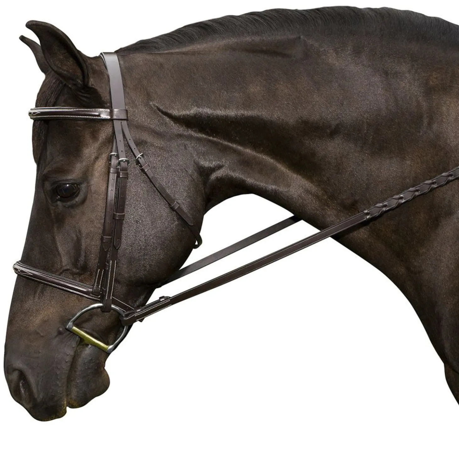 Flex Rider Fancy-Stitched Raised Snaffle Hunter Bridle