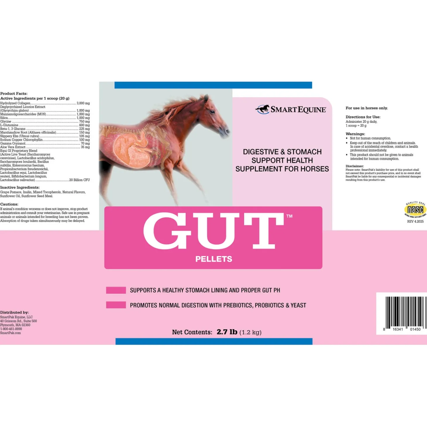 GUT™ Pellets by SmartEquine™ - 2.7 lbs
