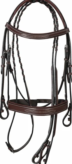 Henri de Rivel Mono Crown Bridle with Padded Wide Noseband
