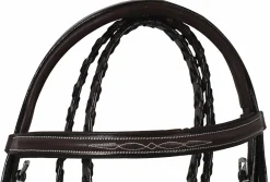 Henri de Rivel Pro Mono Crown Fancy-Stitched Padded Bridle with Laced Reins