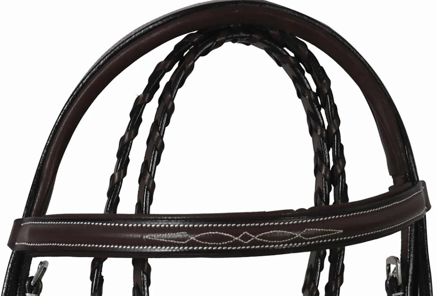 Henri de Rivel Pro Mono Crown Fancy-Stitched Padded Bridle with Laced Reins