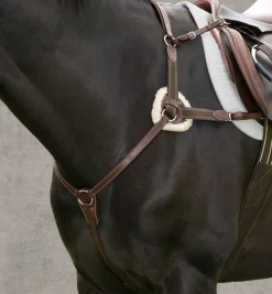 Henri de Rivel Pro 5-Point Elastic Breastplate Martingale with Running Attachment