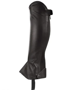 Horze Kids’ Synthetic Leather Half Chaps with Elastic