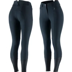 Horze Ladies’ Angelina Synthetic Leather Knee-Patch Breech