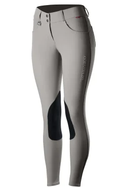 Horze Ladies’ Olivia Knee-Patch Breech with Silicone Grip