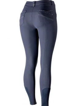 Horze Ladies’ Olivia Knee-Patch Breech with Silicone Grip