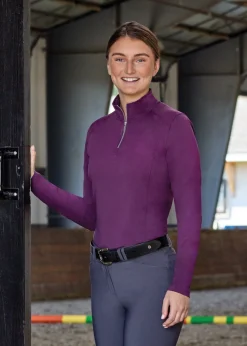 IconEQ™ Lux Quarter-Zip Long-Sleeve Shirt