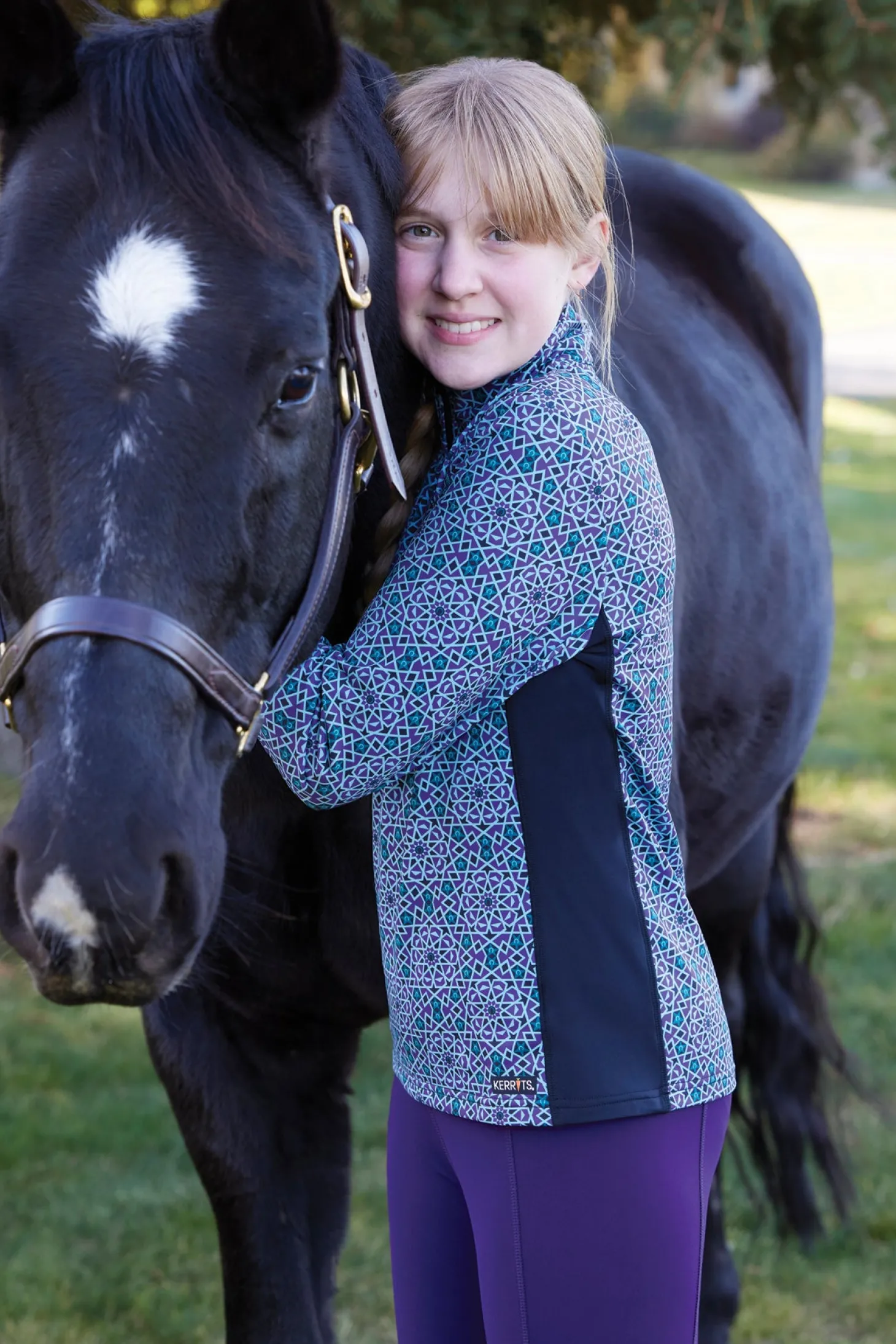 Kerrits® Kids’ Rail Side Quarter-Zip Tech Top