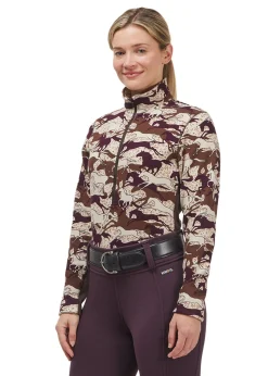 Kerrits® Ladies’ Plush Printed Fleece Half-Zip Top