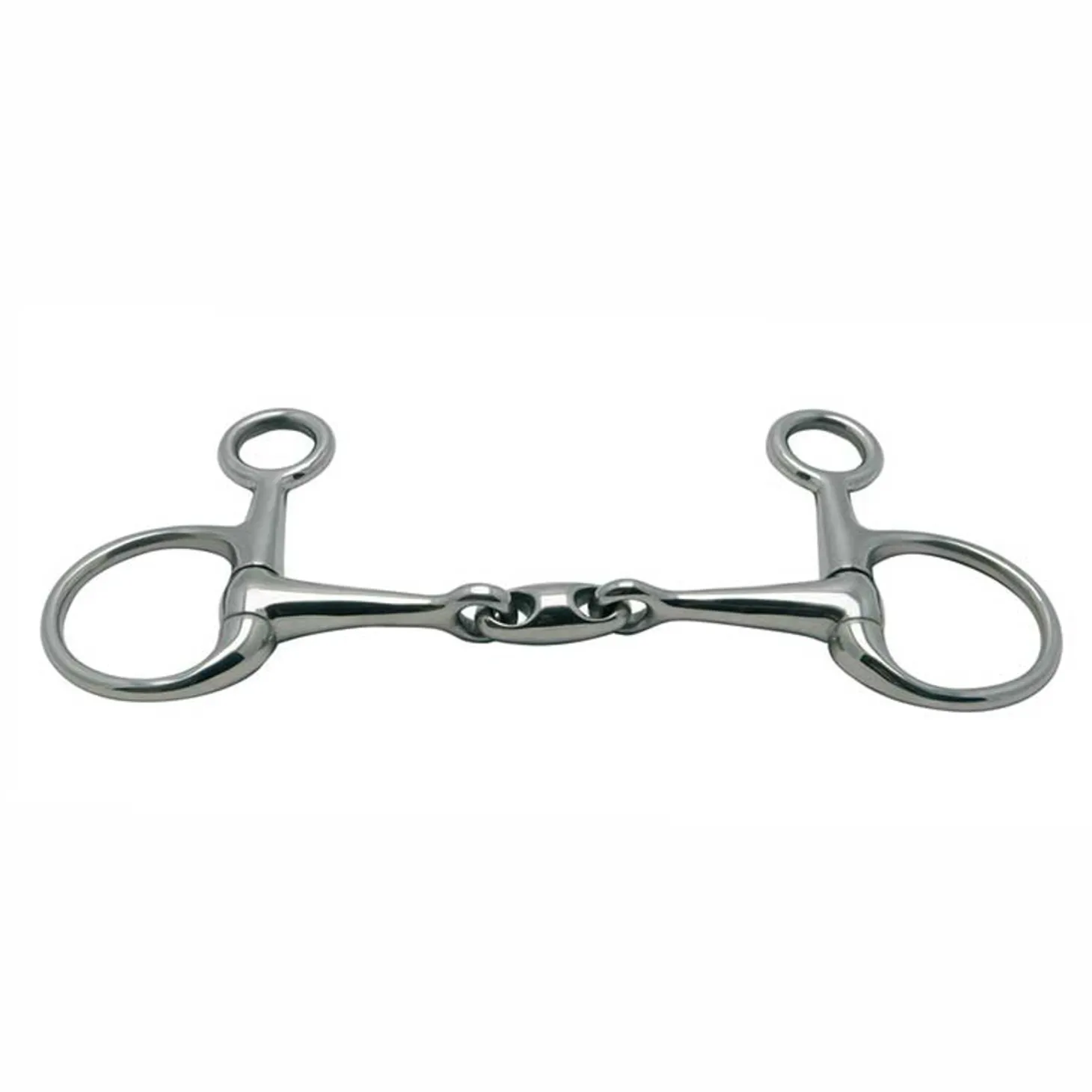 Metalab Baucher Double-Jointed with Oval Link Eggbutt Snaffle Bit - 16mm