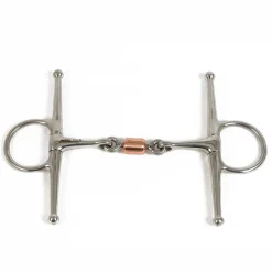 Metalab Double-Jointed with Copper Roller Link Full Cheek Snaffle Bit