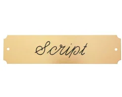 Notched Brass Stall Plate - 1 or 2 lines