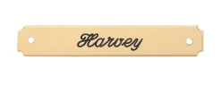 Notched Corner Halter Nameplate - 1 or 2 lines