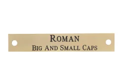 Notched Corner Halter Nameplate - 3 lines