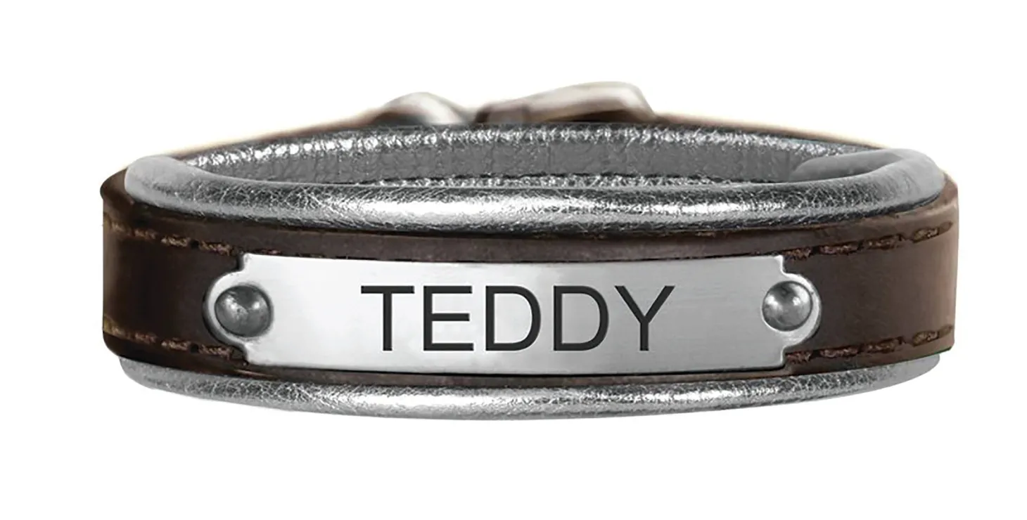 Perri’s® Padded Leather Nameplate Bracelet