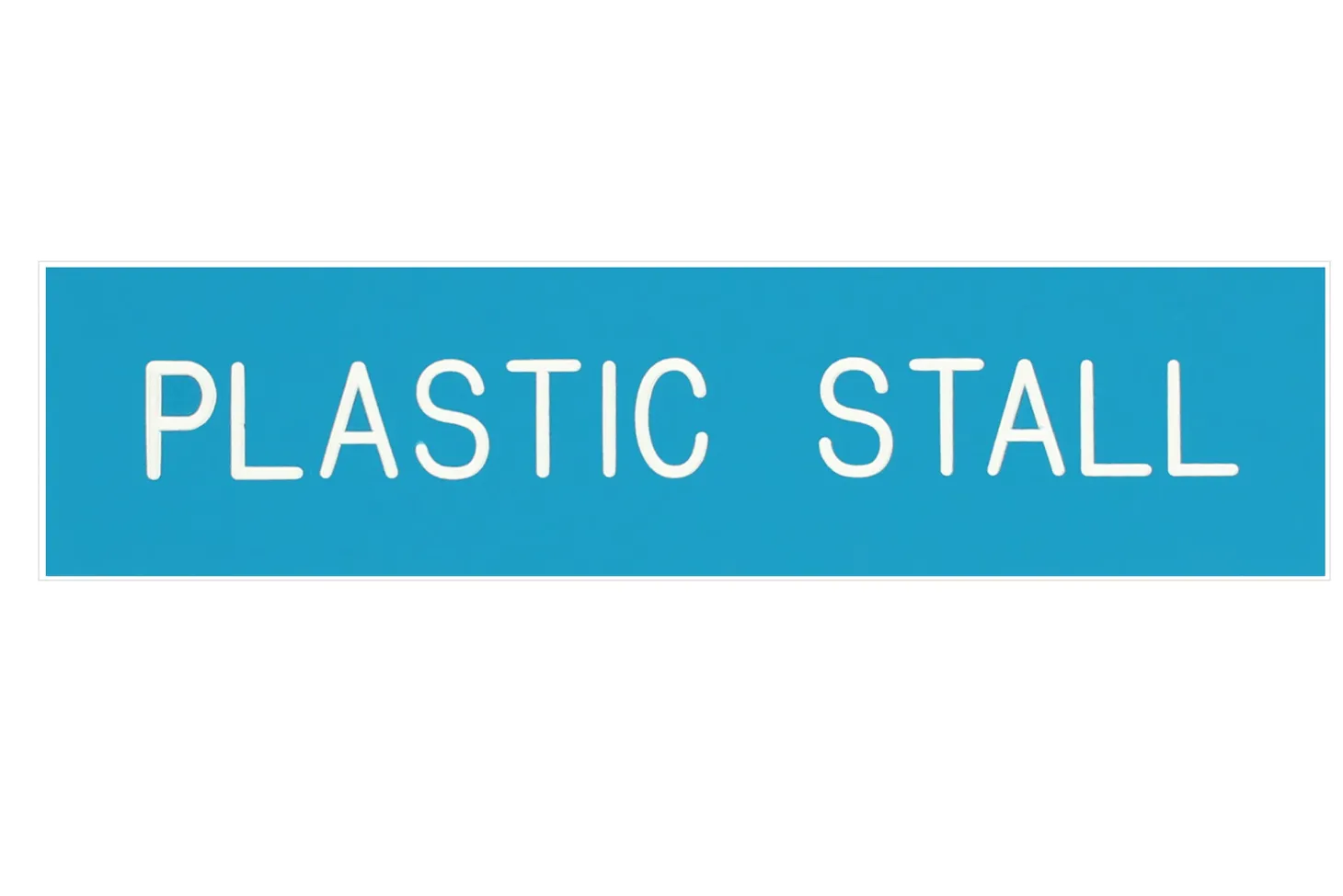 Plastic Stall Plate - 1 or 2 lines
