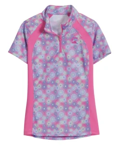 Riding Sport™ Kids’ Airflow Quarter-Zip Print Short Sleeve Shirt