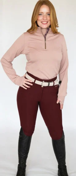 Romfh® Ladies’ Aachen Zip Mock Long Sleeve Shirt