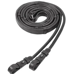 Schockemöhle Rolled Leather Rubber-Lined Reins with Stops