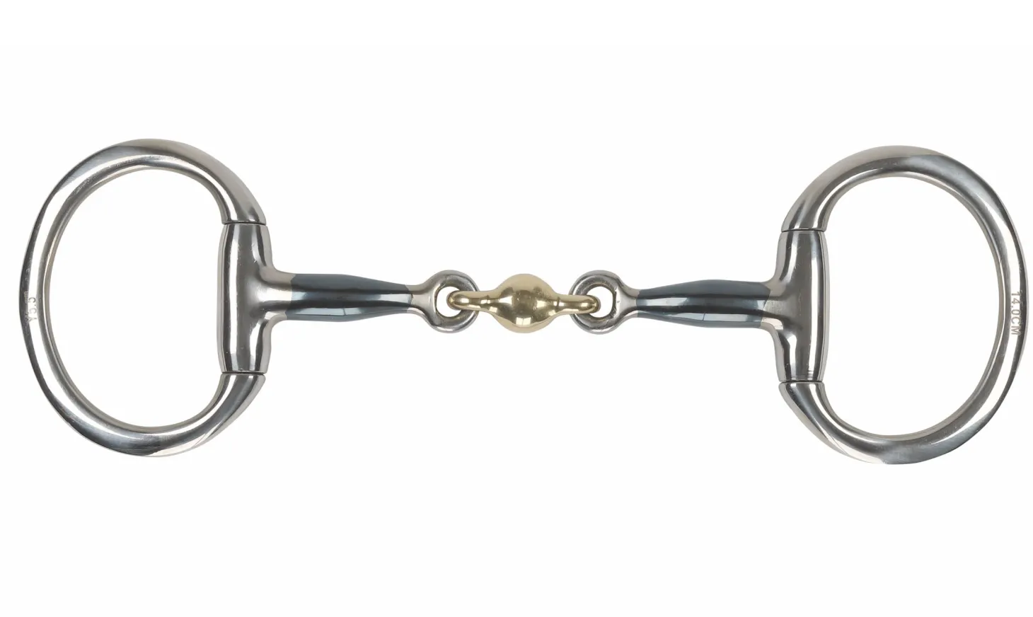 Shires Blue Sweet Iron Flat Eggbutt Bit with Lozenge