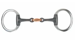 Shires Sweet Iron Flat Ring Eggbutt Bit with Lozenge