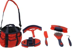 Showman® 6-Piece Soft Grip Grooming Kit with Nylon Bag