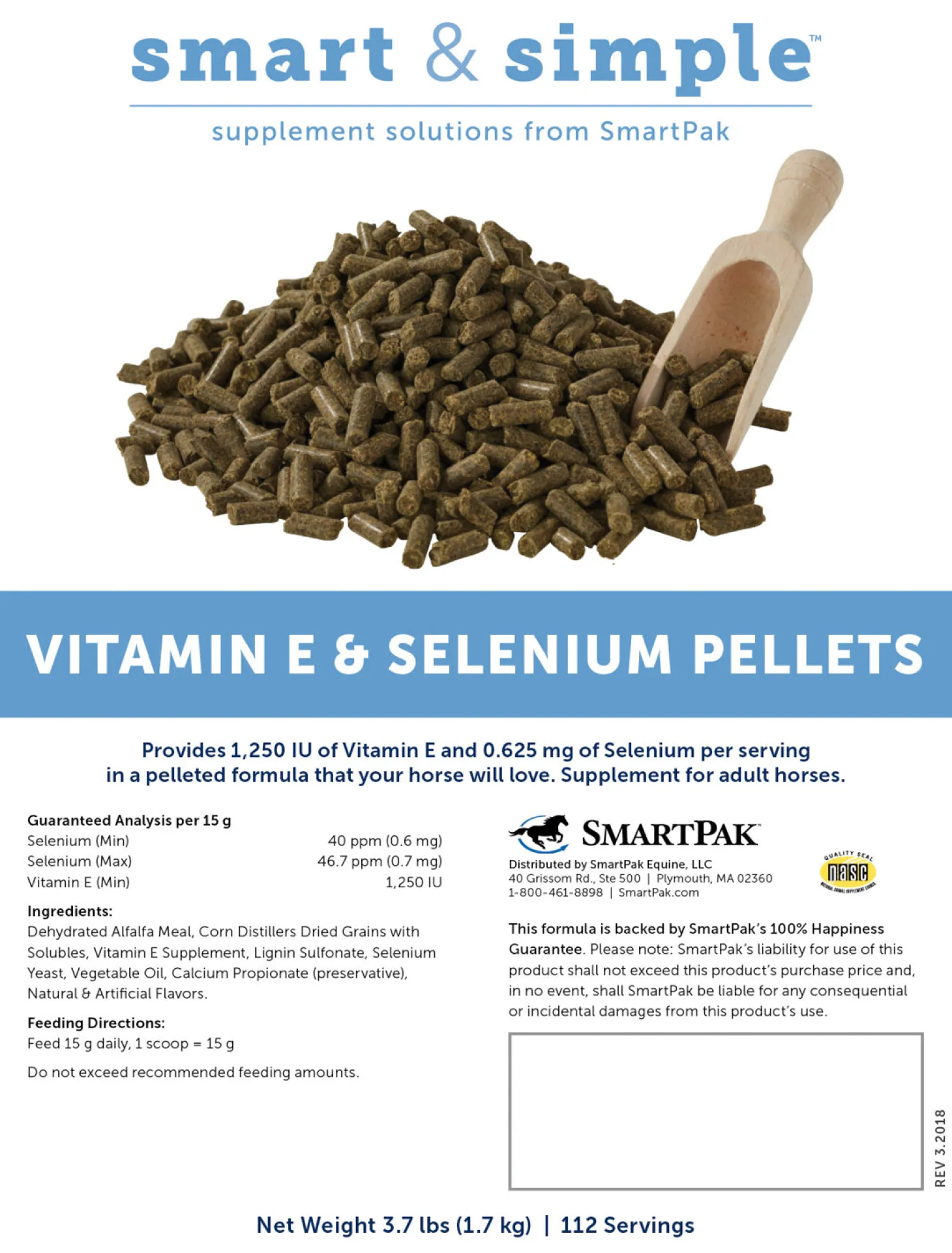 SmartEquine™ Smart & Simple Vitamin E & Selenium Pellets