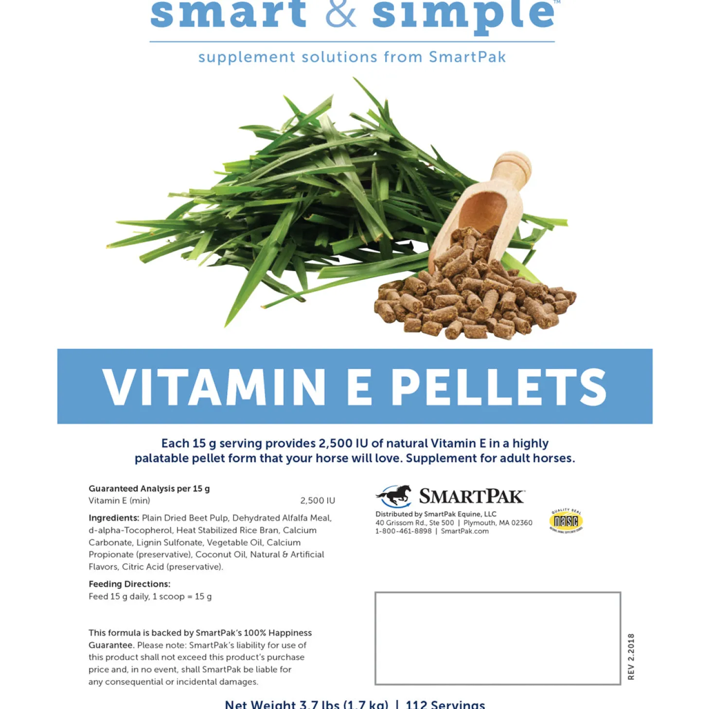 SmartEquine™ Smart & Simple® Vitamin E Pellets - 3.7 lbs.