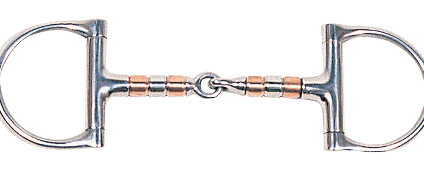 Suffolk™ Copper Roller Snaffle D-Ring Bit