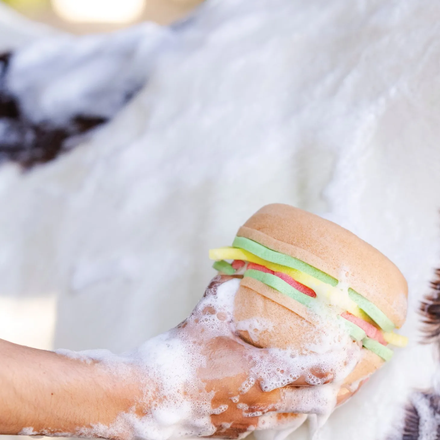 The Tack Hack Burger Body Sponge