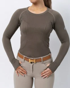 TKEQ Ladies’ Kennedy Seamless Long Sleeve Top