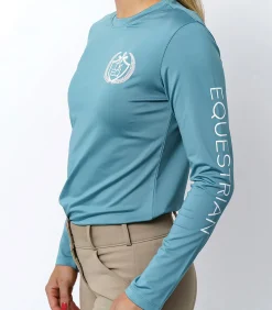 TKEQ Ladies’ Crest Sustainable Long Sleeve Shirt