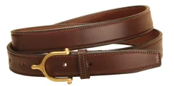 Tory Leather 1" Brass Spur Buckle Belt