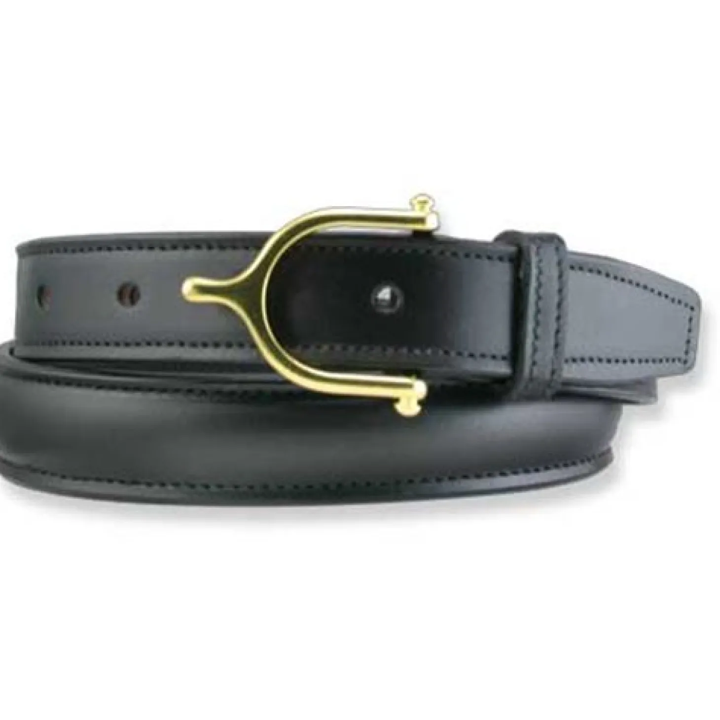 Tory Leather 1" Raised Belt with Brass Buckle