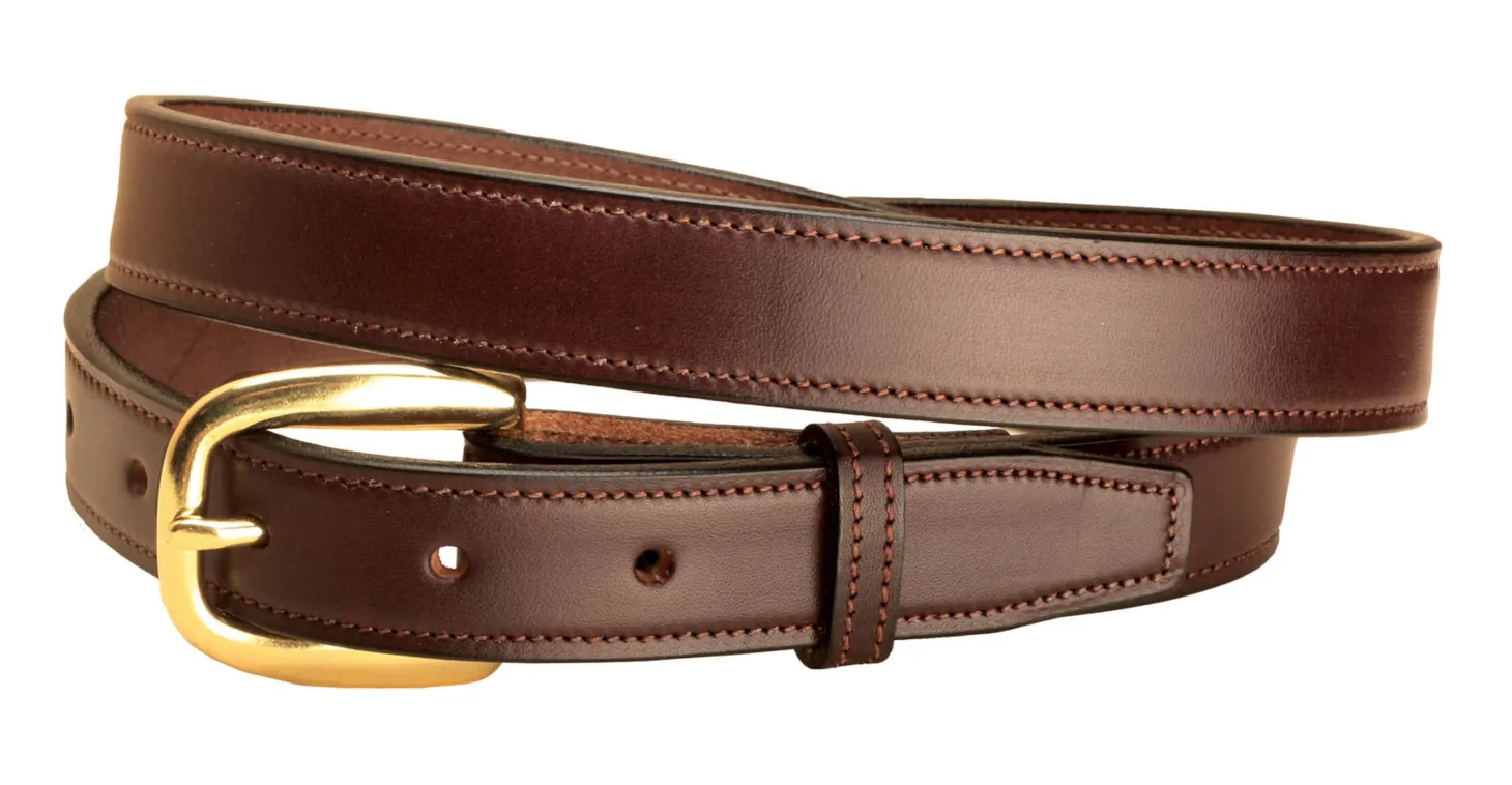 Tory Leather 1" Stitched Leather Belt