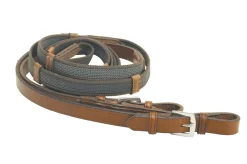 Tory Leather Company 3/4" x 54" Rubber Web Reins with Buckle Bit Ends