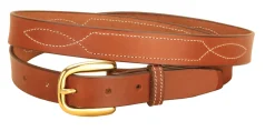 Tory Leather Stitched Pattern Belt