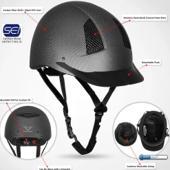 TuffRider® Starter Carbon Fiber Print Helmet