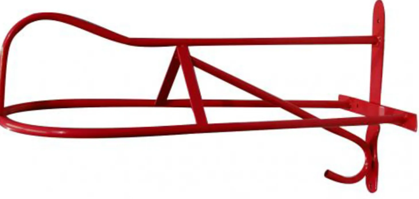 Western or English Wall-Mount Saddle Rack with Hook