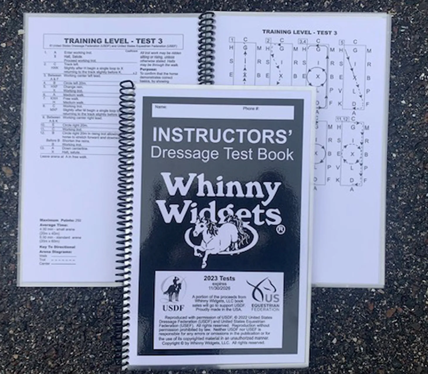 Whinny Widgets® Instructors’ Dressage Test Book (2023-2027)